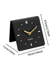 1pc Creative Small Desk Clock, Modern Design Desktop Decor, Silent Clock, Student Bedroom Bedside Clock, Student Classroom Office Desk Decoration, Home Living Room Bedroom Wall Clock - Dial Clock - View 4