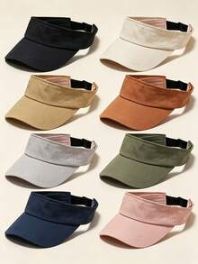 1 pieza Sombrero de sol ajustable con apertura superior, sombrero ligero de protección solar para mujer, estilo de verano - Estilo 1 - Ver 2
