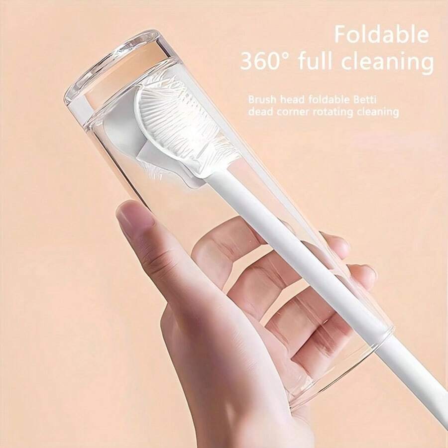 Cọ vệ sinh cốc cán dài, cọ nhỏ có thể tháo rời dùng để làm sạch cốc nước, máy xay sinh tố, các khe hẹp 90°, cốc thủy tinh, sử dụng trong gia đình. - A - Xem 1