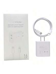 DEMTECH Cargador tipo C de 50W con adaptador de corriente y cable USB-C a Lightning de 1 metro, diseñado para ofrecer carga rápida y confiable en smartphones de nueva generación, tabletas y otros dispositivos compatibles. - Tipo de Enchufe A USA (110-127V) - Ver 1