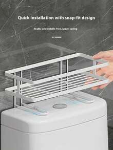 Kệ đựng đồ treo trên bồn cầu, giá treo đa năng cho phòng tắm, không cần khoan. - Nhiều màu - Xem 8