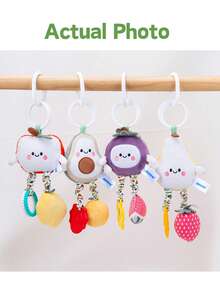 Búp bê nhồi bông treo nôi hình trái cây mới cho bé, búp bê lục lạc nước cho xe đẩy em bé, đồ chơi gặm nướt, mặt dây chuyền hình xe hơi. - Nhiều màu - Xem 3