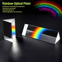 1pc Physics Science Prism Glass Refraction Spectrum, Physics Education Accessory, Suitable As Gift, Hobby, School Teaching, Shooting Prop And Photography Use - Multicolor - View 3