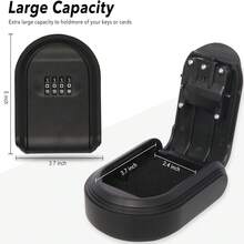 1pc Plastic Password Key Box, Key Storage Box With 4-Digit Password Lock, Suitable For Home, Office, Garage And Outdoor, Can Store Multiple Keys, Indoor/Outdoor Key - Blue - View 7