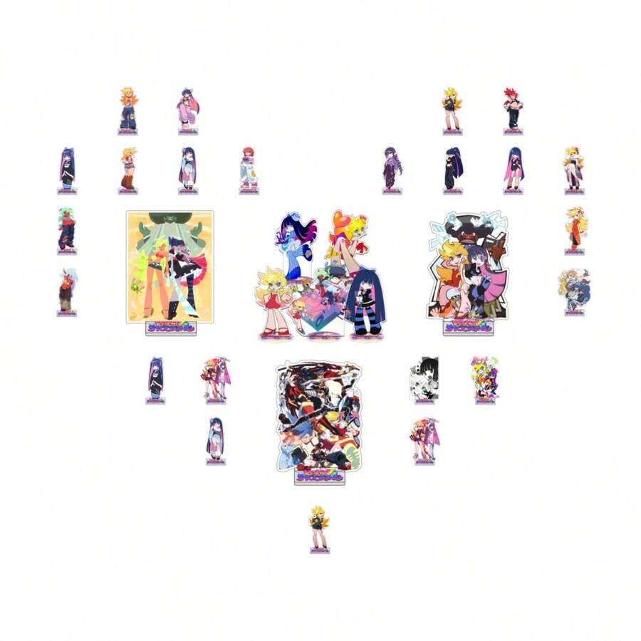 Acrylic Standee Set, Single Character / Combination Standee, High Transparency Acrylic High-Definition Printing, Anime Desktop Decor, Fans' Collection Item, Cross-Border Popular Anime Merchandise