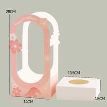 5 piezas Cajas portátiles para flores, Cajas de regalo de embalaje floral, Cajas para arreglos florales, Cestas portátiles para flores, Bolsas portadoras de plantas en maceta - caja de regalo - Ver 6