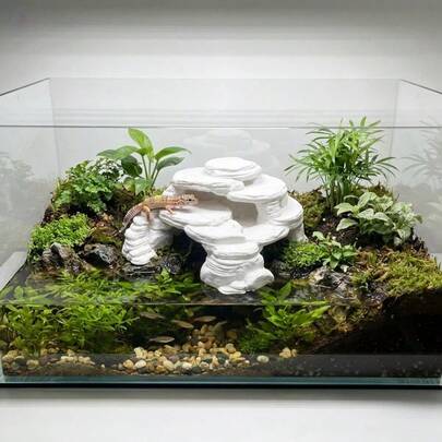 Đồ trang trí bể cá in 3D bằng nhựa PLA, mô hình đá rỗng, thích hợp cho cả môi trường nước ngọt và nước mặn, cung cấp không gian ẩn náu, nghỉ ngơi và sinh sản thoải mái cho cá Betta, cá nhỏ, tôm và động vật lưỡng cư, giúp giảm căng thẳng cho cá, tạo nên cảnh quan bể cá tự nhiên và sống động.