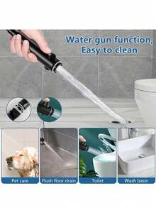 Bộ vòi sen cầm tay 5 chế độ áp lực cao, bao gồm ống dẫn nước 1,5m, 2 cuộn băng keo chống rò rỉ và giá đỡ, thích hợp cho hệ thống vòi sen phòng tắm có áp lực nước thấp. - đen - Xem 4