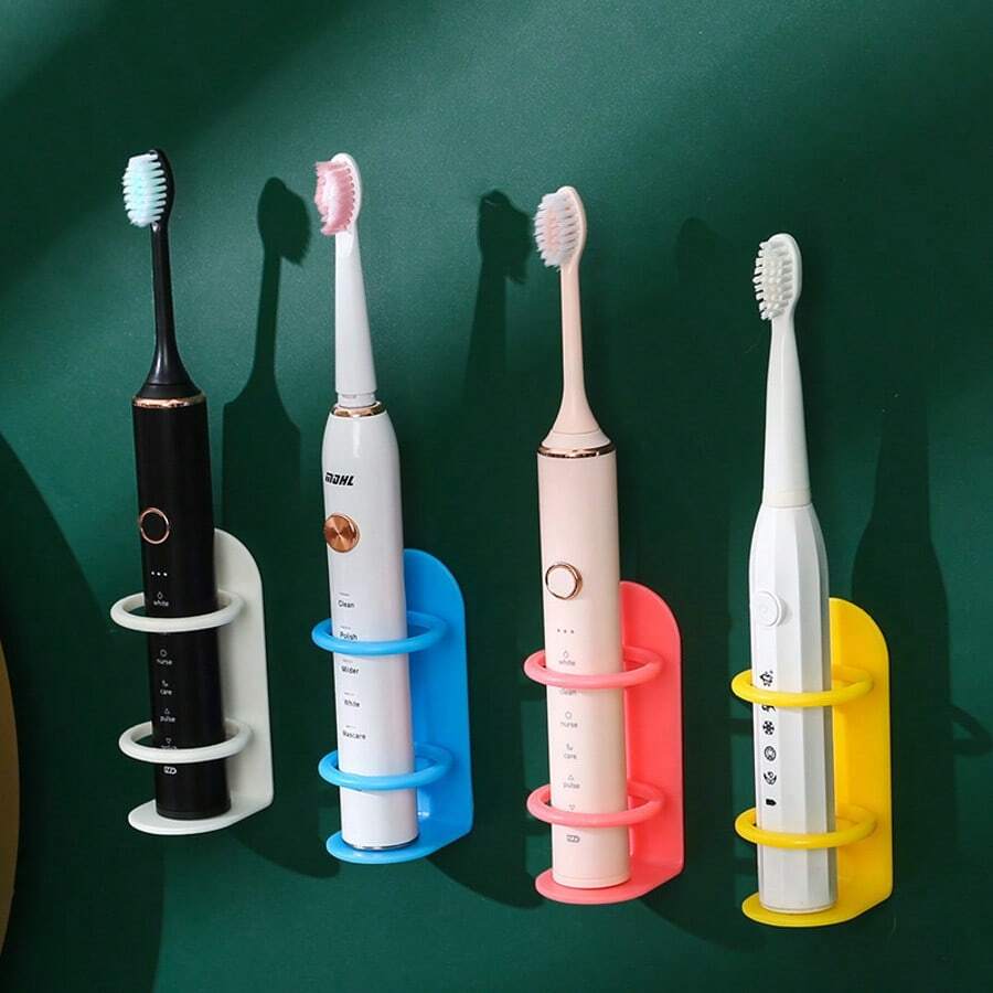 Giá đỡ bàn chải đánh răng điện treo tường, kệ đựng đồ tối giản cho phòng tắm, không cần khoan. - màu đen - Xem 1