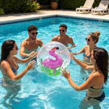 Unique Inflatable Beach Ball With A Lifelike 3D Red Crab Inside, Encased In A Crystal Clear Sphere, Turning Every Pool, Beach, Or Backyard Play Into A Fun Adventure - Multicolor - View 4