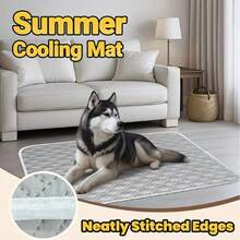 Extra Large Cat & Dog Cooling Mat! Washable Large Dog Cooling Bed + Cat Cooling Mat, Suitable For Extra Large Pets, All Season Use, Warm In Winter & Cool In Summer, Cat & Dog Bedding, Suitable For All Pet Sizes, 5 Sizes Available - Grey - View 5
