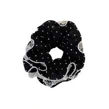 1pc Polka Dot Mesh 4-Layer Lace Hair Scrunchie, Princess Style Ribbon Bow Hair Tie, Hair Accessories - Multicolor - View 6