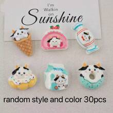 Bộ sưu tập "Món tráng miệng hình bò sữa" mới, phụ kiện trang sức bằng nhựa mô phỏng kem thủ công, kẹp tóc, mặt dây chuyền, bùa hộ mệnh. - A - Xem 13