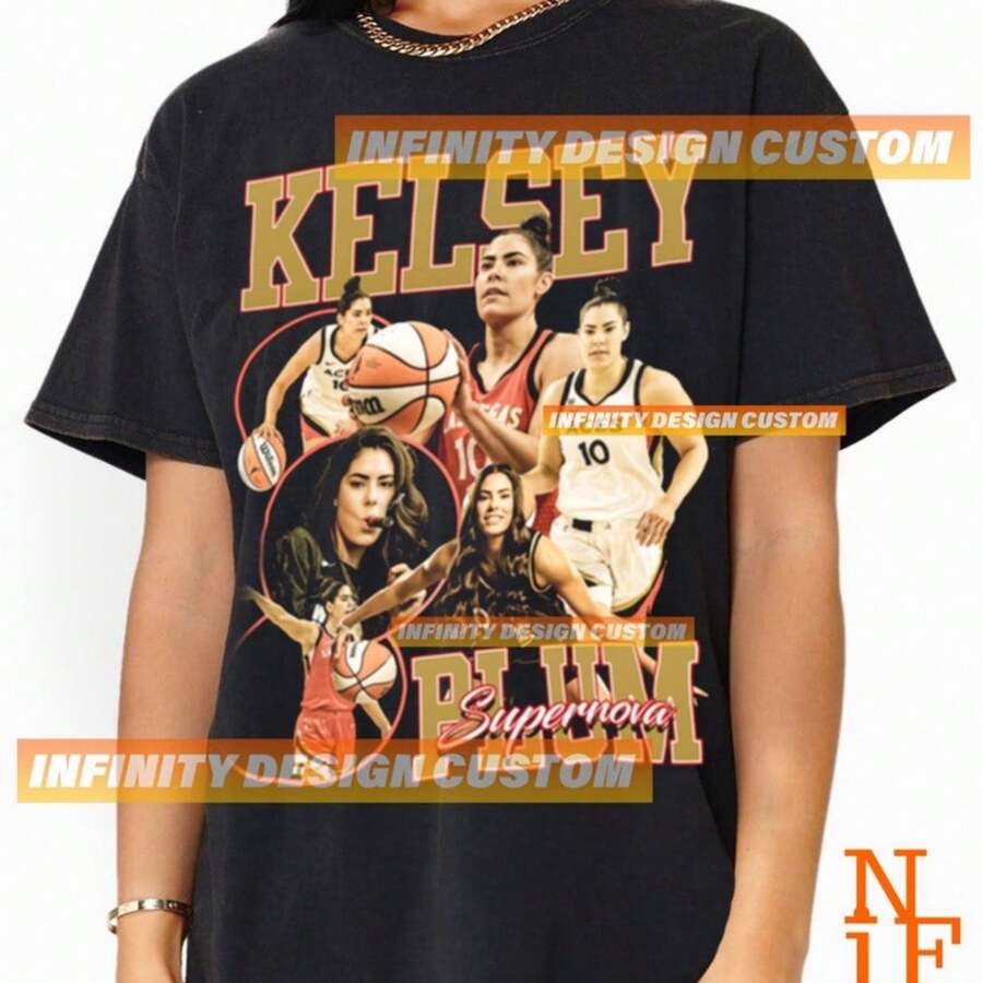 C1AmiS1eta gráfiC1A vintage de los 90 de Kelsey Plum - Negro - Ver 1