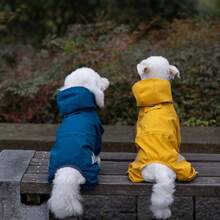 Reflective Pet Hooded Raincoat, Waterproof Outfit For Medium/Small Dogs Like Poodle, Teddy, Reflective Design For Nighttime Safety, Waterproof & Windproof Pet Raincoat, Suitable For Cats & Dogs, All-Weather Protective Jacket - Multicolor - View 8
