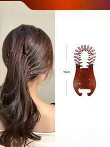 Set de 2 pinzas para el cabello con forma de plátano extra grandes para coleta floja, adecuadas para mujeres - Pinzas de doble garra de estilo vintage antideslizantes, aptas para cabello grueso, largo y rizado, agarre firme, eliminación suave de caspa, color café y negro, regalo, pinzas para el cabello con forma de plátano, pelucas decorativas, estilo vintage, estructura resistente, set de regalo para fiestas - Pinza de plátano - Ver 14