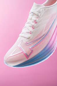 XTEP Breakout Blade | Running Shoes, New Carbon Plate Running Shoes, Lightweight, Comfortable, , Propulsive, Shoes, Sail White/Hairy Moon Blue/Fluorescent Sakura Pink - Sail White/Moonlight Blue/Fluorescent Cherry Pink - View 4