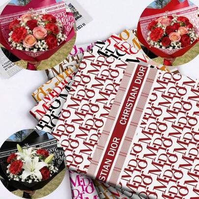 10张韩式花卉防水花束包装纸，精致礼品包装纸，适用于母亲节、婚礼、情人节、圣诞节、生日、周年纪念日、毕业典礼、新娘送礼会和求婚等场合。是DIY手工、礼品包装和花卉装饰的理想之选，适合花店和家庭使用。高端品质和时尚设计，适用于各种场合和节日礼物，可用作包装纸、薄纸和花束配件。