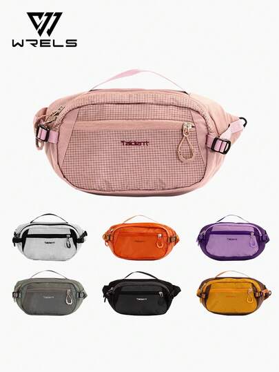 WRELS 1 chiếc túi đeo hông chống thấm nước, phối màu kẻ caro, khóa nhanh, đa năng có thể đeo như túi đeo hông hoặc túi đeo chéo, phù hợp cho tập thể dục, đạp xe, các hoạt động ngoài trời và thể thao.