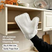 30pcs/10pcs Ultra-Fine Fiber Cleaning Gloves, Wet & Dry Dual-Use Cleaning Gloves, Reusable Anti-Static Dusting Gloves, Suitable For Kitchen, Car, Windows, Keyboard And Household Cleaning - Dust Removal Cloth Gloves - View 3