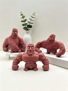 Nouveau bâton en bois homme musclé Squishy transformable, jouet créatif de bâton en bois pour soulager le stress - Multicolore - Voir 2
