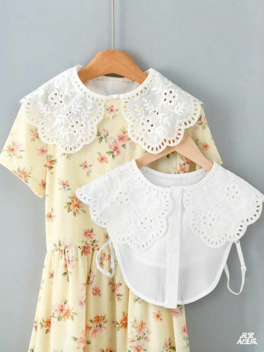 Detachable Collar, Versatile Peter Pan Collar, Fake Collar, Ruffled Collar, Lace Collar Decoration For Women - Multicolor - View 1