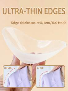 Smooth Shoulder Round Shoulder Savior! Invisible Silicone Shoulder Pads, Right Angled Shoulder, Suit Shirts, T-Shirts, Sweaters, Wedding Dresses, Hanfu, Photography, Daily Commuting, Dating, Ultra-Thin, Seamless Self-Adhesive Shoulder Pads - Multicolor - View 3
