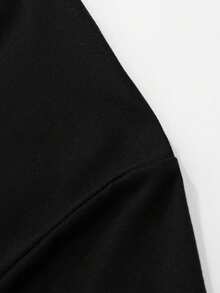 Ensemble 2 pièces FRACTYR pour hommes, t-shirt col rond avec bordure contrastée noir et blanc + short à cordon, tenue d'été sport-décontracté, respirante et confortable - Noir - Voir 7