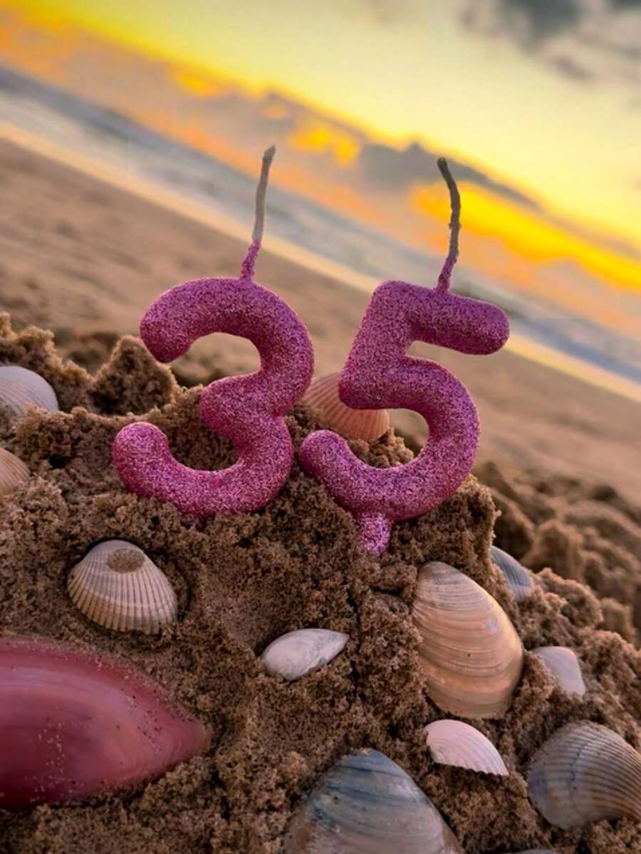 1 pieza Vela con número brillante, apta para decoración de tarta de cumpleaños, velas de cumpleaños, decoraciones de cumpleaños, Feliz Cumpleaños, velas para tartas, decoración de habitación - Multicolor - Ver 1