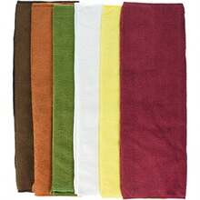 BTM-16AC Microfiber Towels 16 by 16-Inch Assorted Colors - Blanco Verde Amarillo Naranja Rojo - Ver 2