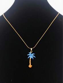 1 chiếc mặt dây chuyền hình cây dừa kiểu biển tự nhiên, unisex, thích hợp cho kỳ nghỉ biển, thời trang đa năng, sang trọng độc đáo. - Nhiều màu - Xem 3