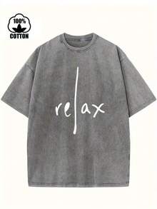 T Shirt Print ,Graphic-Cotton Tees Size Plus, Cartoon Round Neck Short Sleeve, Relax Pure Cotton Vintage Brand T-Shirt, Short Sleeved Round Neck T-Shirt, With A Certain Thickness Suitable For Summer Wearing T-Shirt ,Y2K,Oversized Shirt Men,With Shirt,Summer Tops,Shirt Suitable - Xám - Xem 6