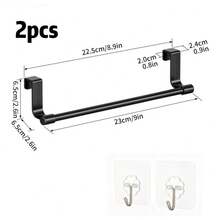 Stainless Steel Cabinet Door Towel Bar, Cabinet Cloth Rack, Kitchen Towel Holder, Cabinet Door Mounted Towel Rack For Kitchen & Bathroom - Multicolor - View 18
