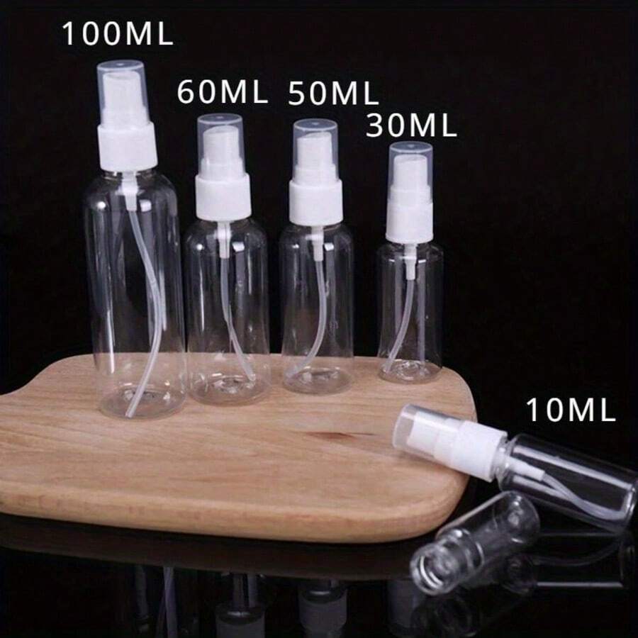 2pcs 100ml Mini Spray Bottles, Blackhead & Whitehead Removal Spray Set, Fine Mist Plastic Refillable Portable Containers, Travel Essential - Clear - View 1