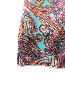Bohemian Vacation Style All-Over Print Deep V Halter Neck Tie Layered Ruffle Mini Dress Spring/Summer New,Sexy And Vacation Style Dress Elegant - Multicolor - View 7