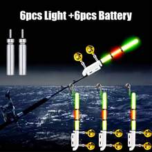 NEW 2/6pcs Fishing Rod Tip Light +CR425 Battery Set Fishing Electronic Throwing Rod Luminous Stick Light LED Removable Float Night Tackle Red/Green/White Blasting Flash Night Bite Tools CR425 (Batteries Included) - Multicolor - View 7