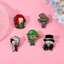 华纳兄弟 1/5 件装 时尚卡通动漫胸针 可爱毒藤女别针 金属徽章 饰品 服装 背包配饰 礼物 - 彩色 - 查看 8