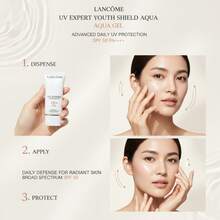 Lancôme UV Expert Defense SPF 50 Primer & Moisturizer | 3-In-1 Facial Sunscreen Broad Spectrum | Lightweight Aquagel Texture Hydrating Non-Greasy Face Primer All Skin Types - 乾枯玫瑰色 - 查看 5