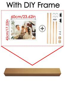 1件客製化照片印製帆布藝術畫，大尺寸個性化海報，包含DIY相框（自行組裝相框）或僅帆布，母親節禮物/家居裝飾/房間裝飾/牆面裝飾，適合婚禮牆面裝飾或送給朋友的家居裝飾禮物 - 彩色 - 查看 16