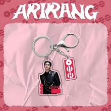 B/TS 5cm 雙面壓克力鑰匙圈，ARIRANG 人像形狀吊飾，Jung/Kook JIMIN RM JIN JHOPE V 附龍蝦扣小吊飾，K-Pop 明星周邊掛飾，粉絲支持，背包裝飾，生日節日禮物，給 ARMY 的禮物 - 彩色 - 查看 12