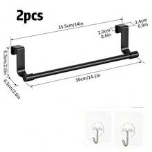 Stainless Steel Cabinet Door Towel Bar, Cabinet Cloth Rack, Kitchen Towel Holder, Cabinet Door Mounted Towel Rack For Kitchen & Bathroom - Multicolor - View 20