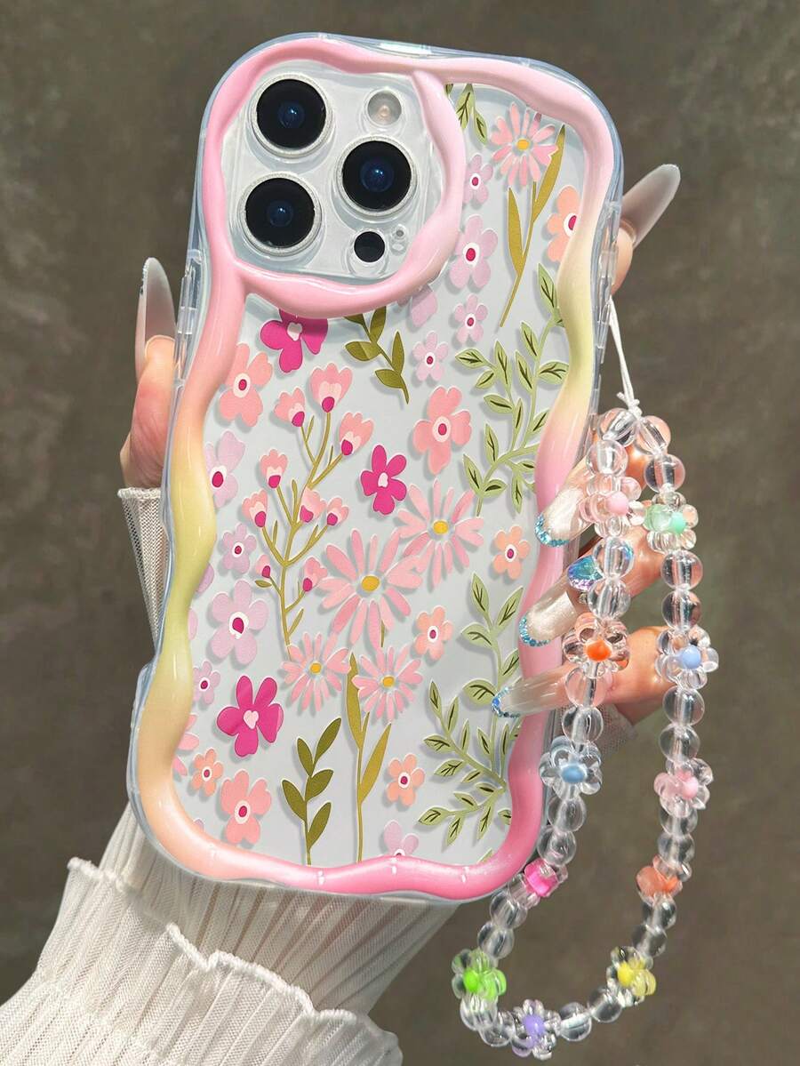 Ốp lưng điện thoại dày dặn, chống sốc, họa tiết hoa nhí màu kem, viền lượn sóng, tương thích với iPhone 17/17Pro/17ProMax, 16 XR/7/8, 15 ProMax, 12 ProMax, 13 ProMax, 14 ProMax, 13, 14, 11, 12P, 14P, 11P, 12P, XS, XR, 7/8P, 7/8 GES2, A13 4G, A22, A21S, A51 4G, A52, S22 Ultra, A33 5G, A34, A35, 10, Note 11 4G, 11 Lite, A53, A14, A23, S23 Ultra, S24, A14, A15, S23, A73, A55, A54, Phones - Nhiều màu - Xem 1