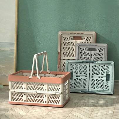 1 chiếc giỏ đựng đồ dã ngoại gấp gọn, giỏ đựng rau củ quả, giỏ mua sắm siêu thị