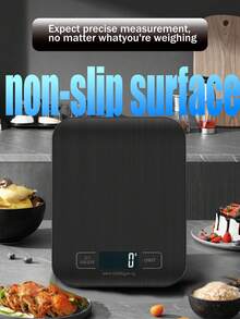 1 pieza Báscula de café multifuncional de alta precisión, báscula electrónica de cocina de alta definición con pantalla LCD de acero inoxidable, báscula de alta precisión, báscula de alimentos, báscula de café italiana de mano, herramienta de cocción precisa, báscula de granos de café, accesorios de cocina, herramientas de repostería. Adecuada para repostería y cocina de la cocina, pérdida de peso y dieta nutricional, pesaje preciso de té. (Peso desde 5 gramos) - Báscula de cocina - Ver 3