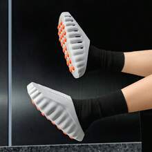 Dép lê massage chất lượng cao mới, kiểu dáng kín mũi, thiết kế unisex thời trang, bán trực tiếp từ nhà máy. - Xám - Xem 3