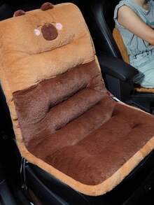 1pc Capybara Car Pillow, Cute Neck Pillow, Car Safety Belt Shoulder Pad, Plush Doll, Car Tissue Box, Front/Rear Car Seat Cushion - Multicolor - View 6