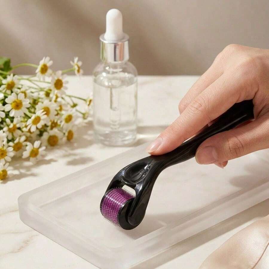 540医用钛合金微针生发滚轮，针长精准，适用于面部、美容、护肤、祛疤除皱、头皮护理 - 多款式 - 查看 1