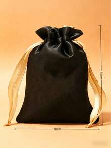 5 piezas de bolsas de regalo de satén con logotipo personalizado, empaque de alta gama para cumpleaños, festividades, bodas - Multicolor - Ver 6