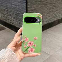 スマホケース -  Pixel 10 Pro XL/10/9 Pro XL/9 Pro/9に適したTPU PP 2-in-1マカロンカラーのゼリーのような筋肉のタッチりのカバー、高級感のあるスタイリッシュで軽量な保護するケース、ピンクの花の茎 - パープル - チェックする 6