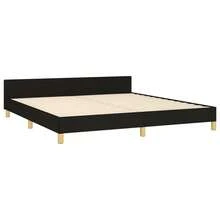 vidaXL Bettgestell ohne Matratze Schwarz 160x200 cm Stoff - nero - Visualizzare 5